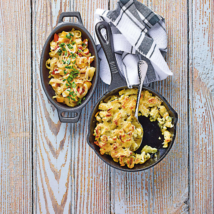 Fruchtige Zwiebelschmelze mit Käsespätzle
