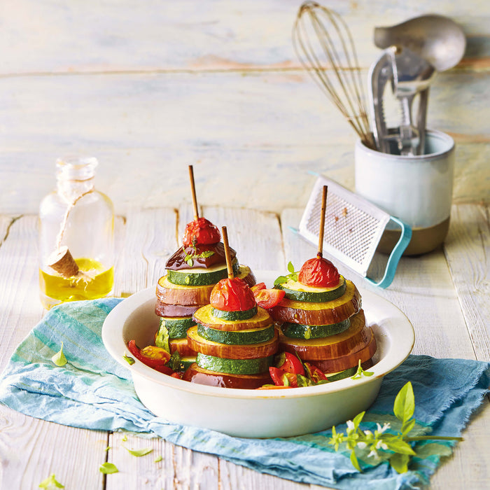 Auberginen-Zucchini-Türmchen