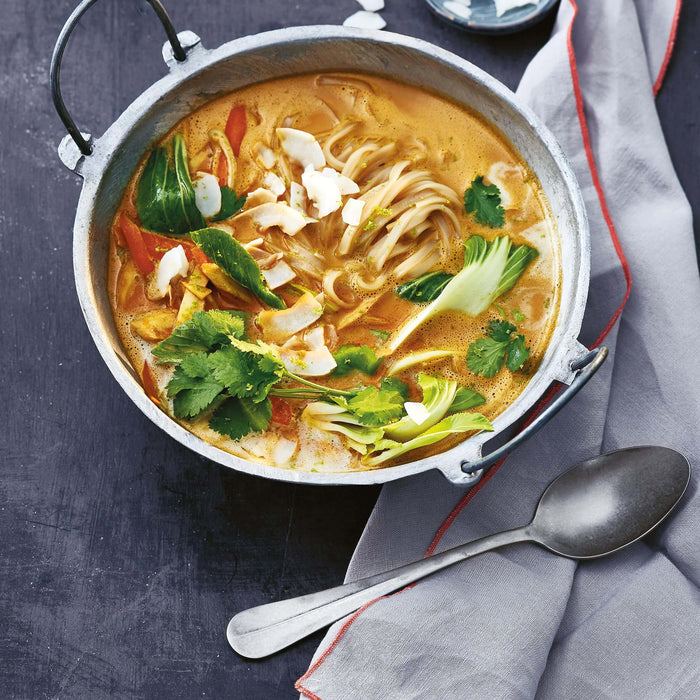 Kokossuppe mit Reisnudeln