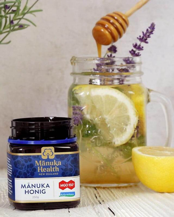 Lavendel-Zitronen-Minz-Limonade mit Manuka Honig