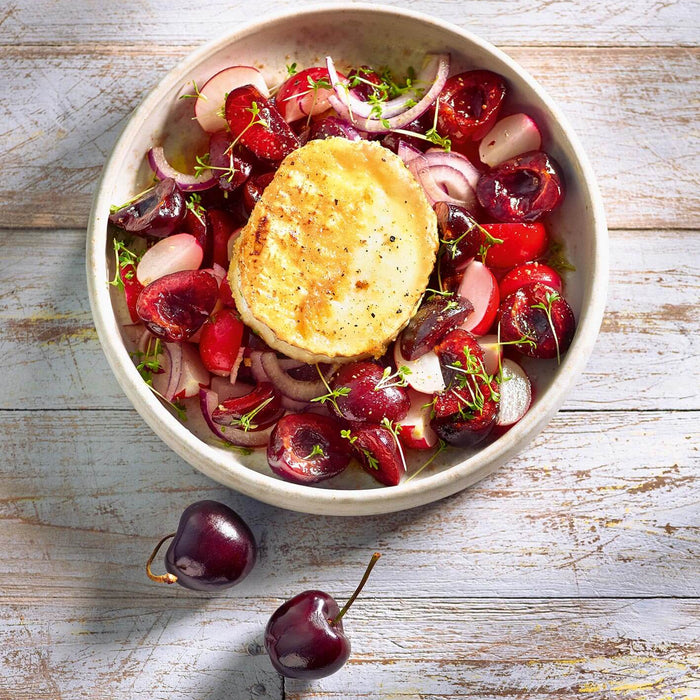 Gebratener Ziegenkäse mit Radieschen