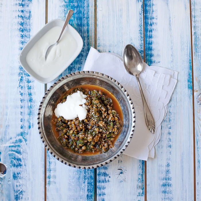 Mangold-Linsen-Eintopf