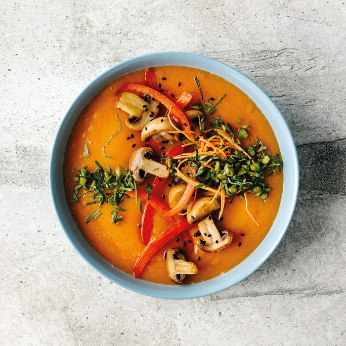 Süßkartoffel-Bowl mit Champignons