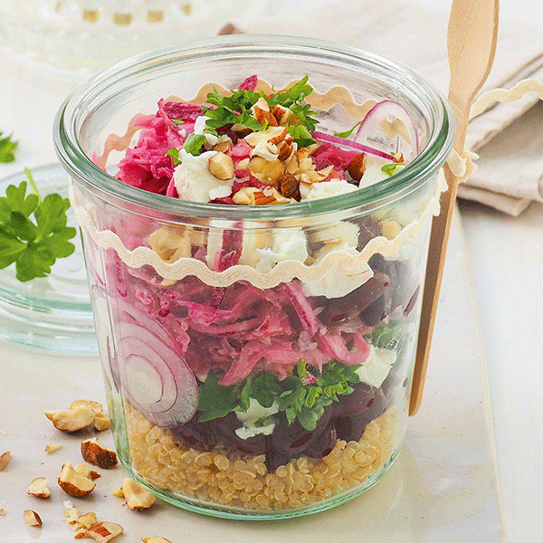 Sauerkraut-Rote Bete-Coleslaw-Bowl