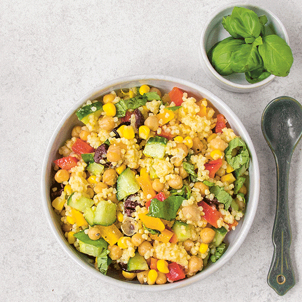 Hirse-Kichererbsen-Salat