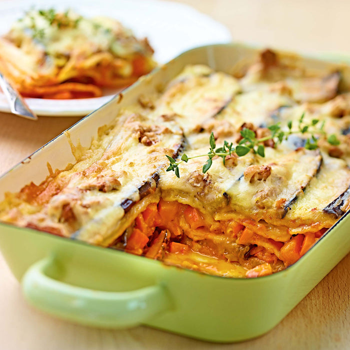 Kürbis-Auberginen-Lasagne