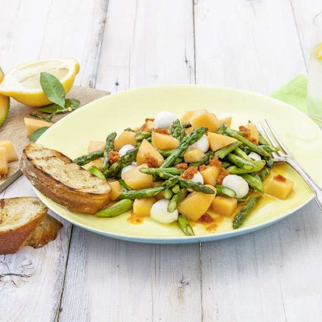 Frühlingssalat mit Spargel und Melone