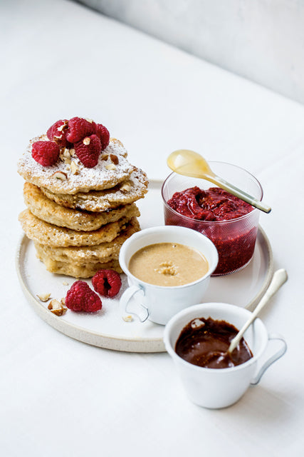 Quinoa-Pancakes mit süßen Aufstrichen