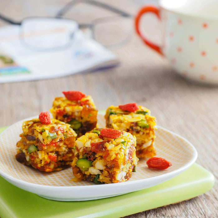 Goji-Aprikosen-Würfel