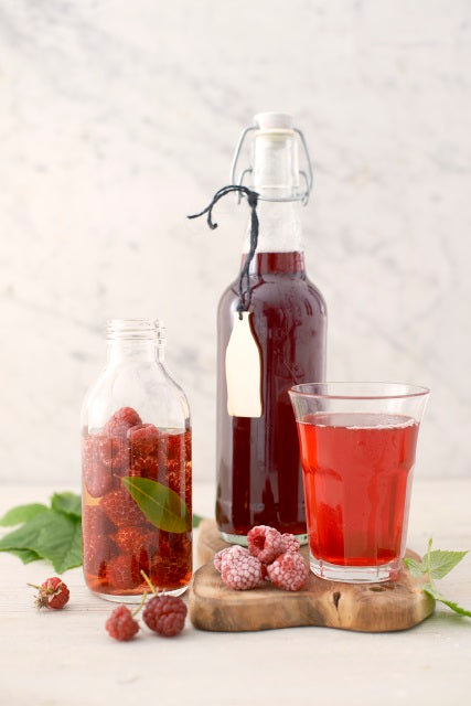 Roh gerührter Himbeersaft