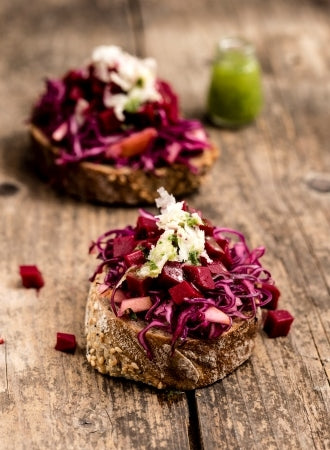 Bruscette mit Rote-Bete-Gelee