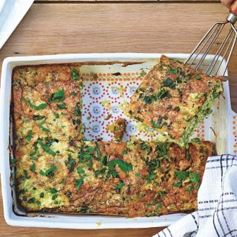 Erbsen-Porree-Frittata
