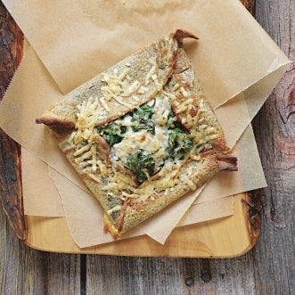 Galette mit Spinat und Käse