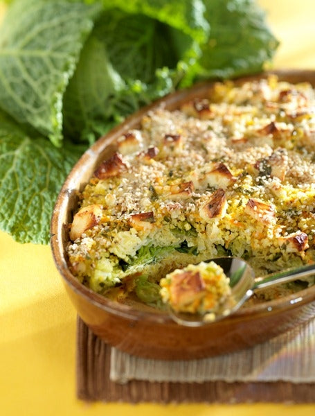 Hirse-Wirsingkohl-Auflauf