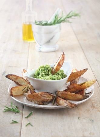 Kartoffelwedges mit Avocadocreme