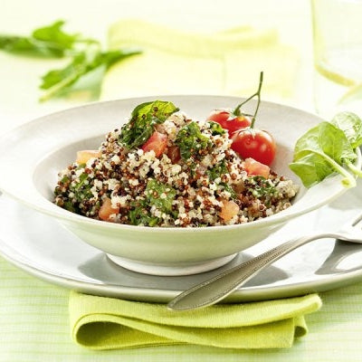 Quinoa-Risotto mit Wildkräutern