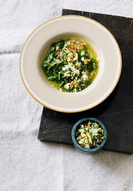 Mangoldsuppe mit Quinoa