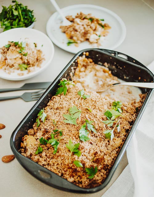 Süßkartoffel-Blumenkohl mit Kokos