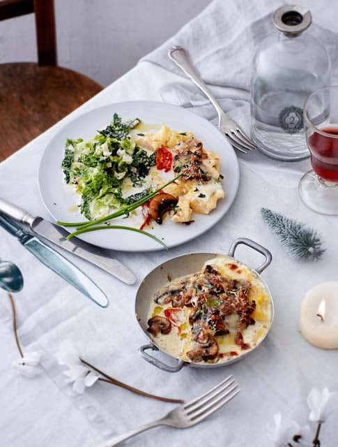 Polentagratin an Rahmwirsing