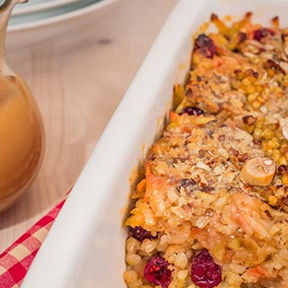 Buchweizen-Cranberry-Apfel-Auflauf