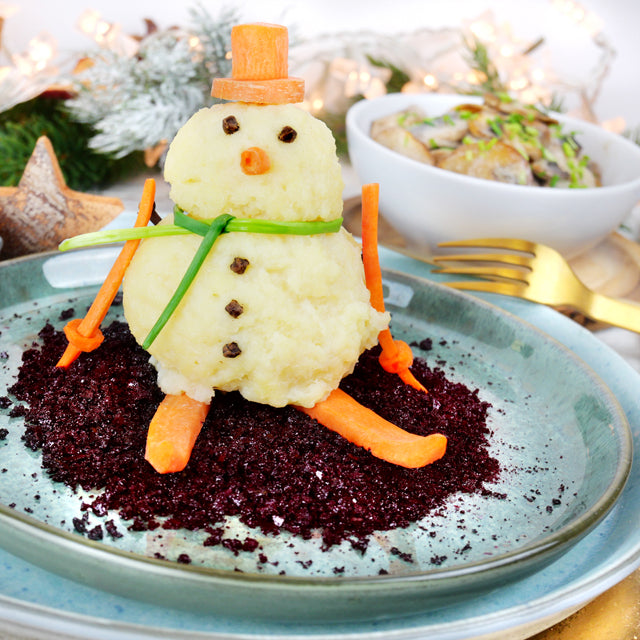 Gefüllte Kartoffelknödel mit Pilz-Rahmgemüse