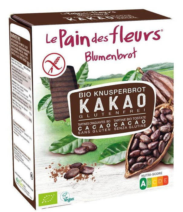 Blumenbrot - Knusprige Bio Kakao-Schnitten 160g