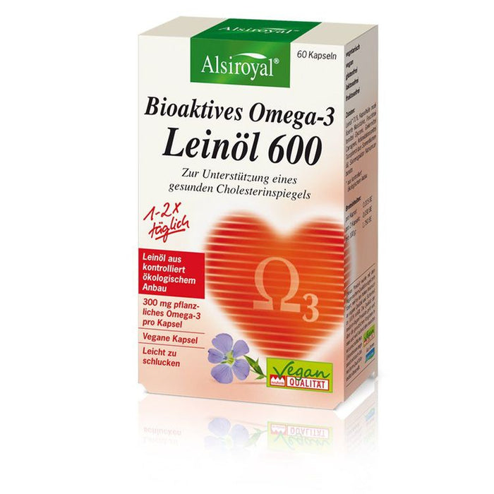 Alsiroyal - Bioaktives Omega-3 Leinöl 600 60Stk