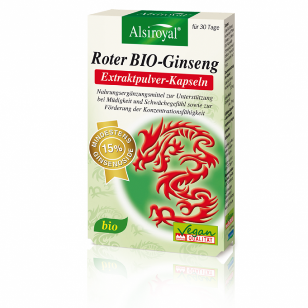 Alsiroyal - Roter Bio Ginseng Extraktpulver 30Stk