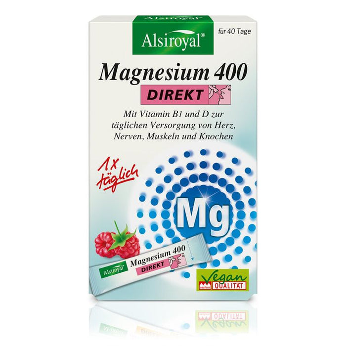 Alsiroyal - Magnesium 400 DIREKT Himbeere, 40 Stk.