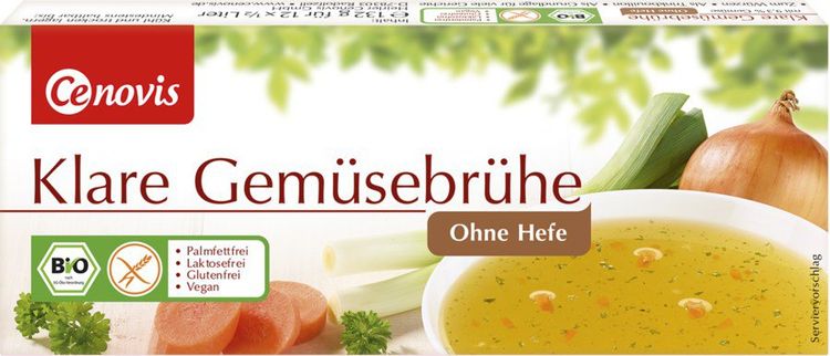 Cenovis - Klare Gemüsebrühe ohne Hefe bio 12Stk