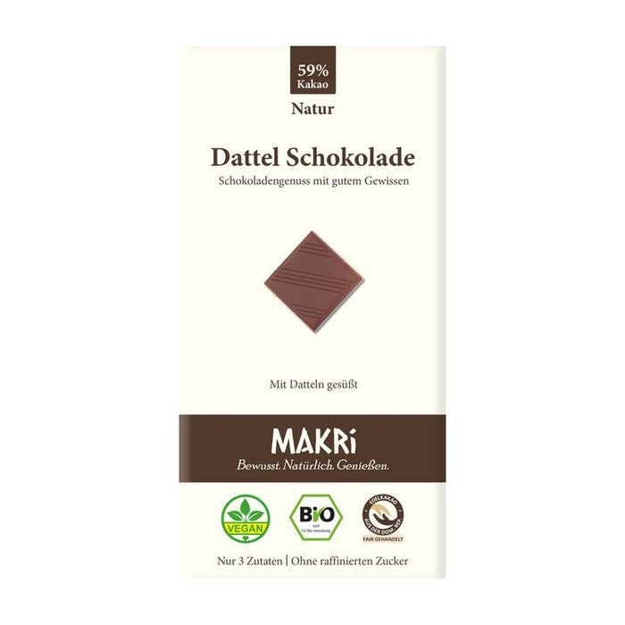 Makri - Bio Dattel Schokolade - Natur 59%, 85g