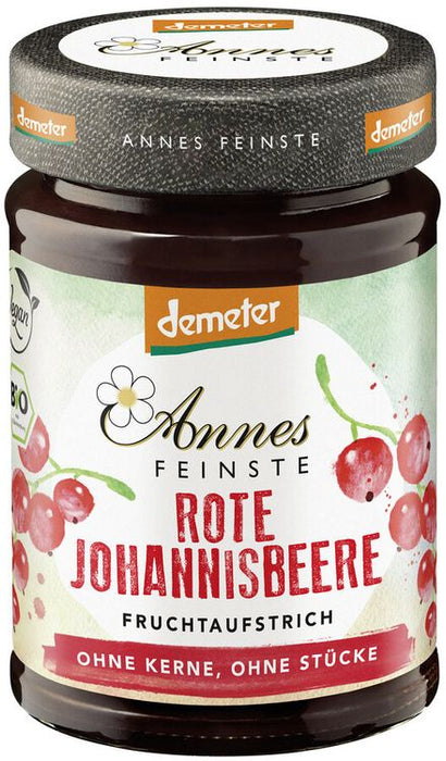 Annes Feinste - Demeter Bio rote Johannisbeeren Fruchtaufstrich passiert, 200g