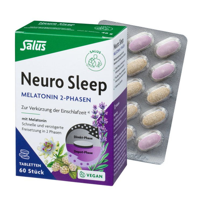 Salus - Neuro Sleep Melatonin 2-Phasen Tabletten 60 Stück