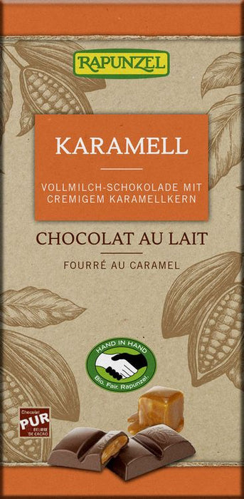 Rapunzel - Vollmilch Schokolade mit Karamellfüllung bio 100g