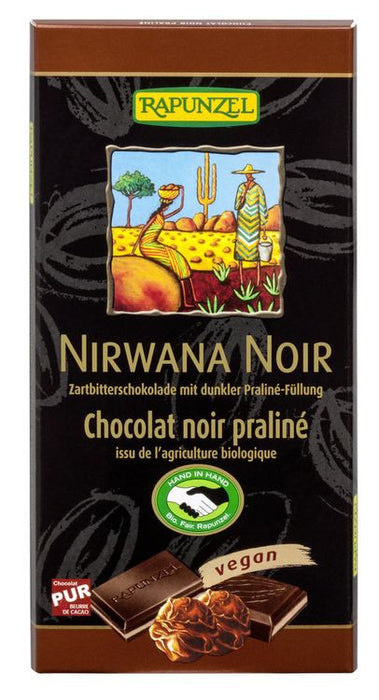 Rapunzel - Nirwana Noir 55% mit dunkler Praliné-Füllung HIH bio 200g