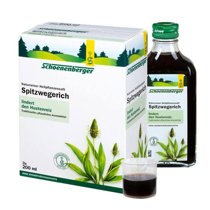 Schoenenberger - Spitzwegerich, Naturreiner Heilpflanzensaft bio, 600ml