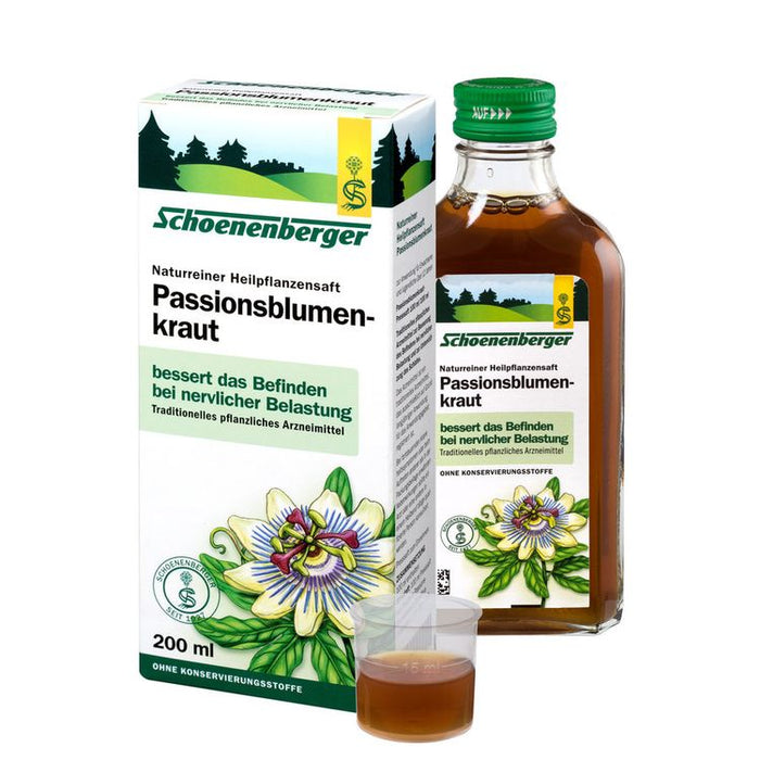 Schoenenberger - Passionsblumenkraut Naturreiner Pflanzensaft 200ml