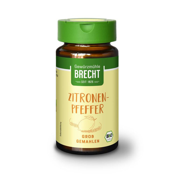 Brecht - Zitronenpfeffer grob gemahlen bio im Glas, 30g