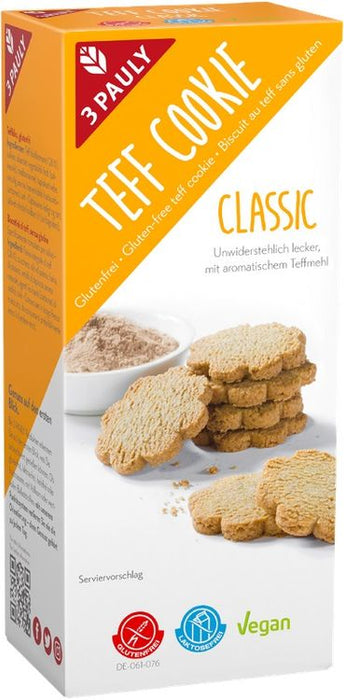 3 PAULY - Teff Cookie Classic, glutenfrei, 125g