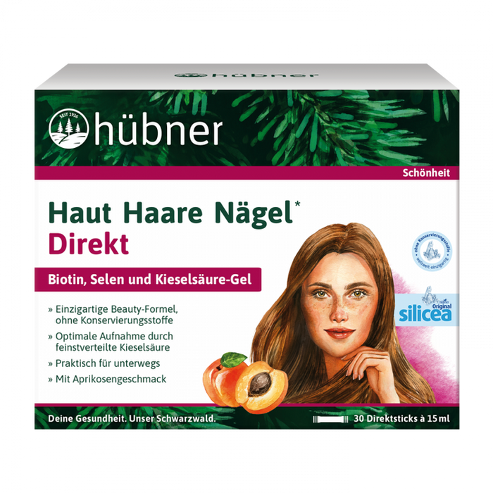 Hübner - Haut Haare Nägel direkt Aprikose, 30 Direktsticks à 15ml