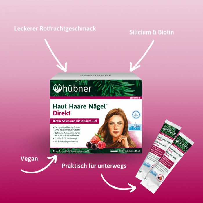 Hübner - Haut Haare Nägel Direkt Rotfrucht, 30 Direktsticks à 15ml