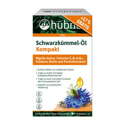 Hübner - Schwarzkümmel-Öl Kompakt Kapseln, Sondergröße 90+15 St.