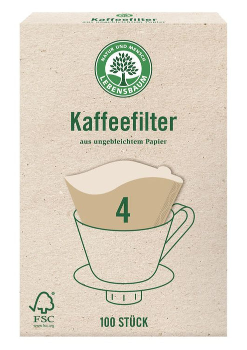 Lebensbaum - Kaffeefilter Gr. 4, 100St