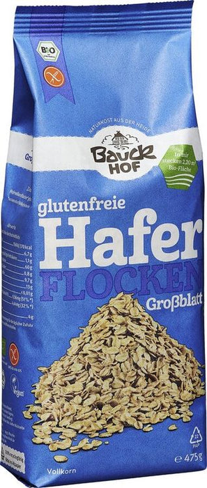Bauck Haferflocken Großblatt glutenfrei, bio 475g