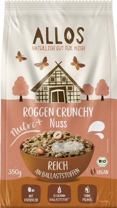 Allos - Nutri + Roggen Crunchy Nuss, 350g