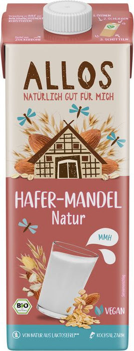 Allos - Hafer Mandel Drink Ungesüßt bio 1L
