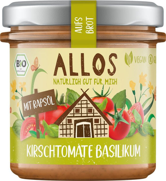 Allos - aufs Brot Kirschtomate Basilikum, 140g