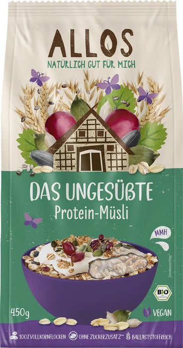 Allos - Das Ungesüßte Protein-Müsli, bio 450g