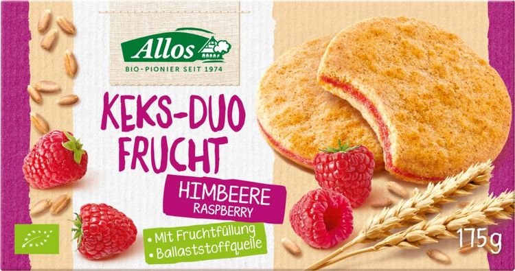 Allos - Keks-Duo Frucht himbeere bio 175g