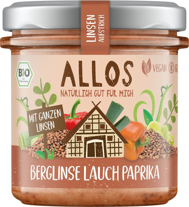Allos - Linsen Aufstrich Berglinse Lauch Paprika, bio, 140g
